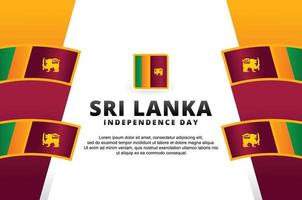 diseño del día de la independencia de sri lanka vector