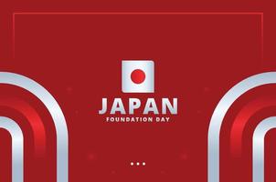 Japan Foundation Day Design vector