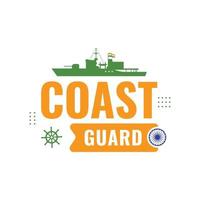 Indian Coast Guard Day Design vector