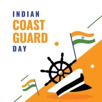 Indian Coast Guard Day Design vector