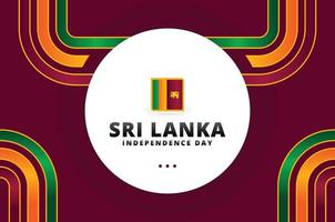 diseño del día de la independencia de sri lanka vector