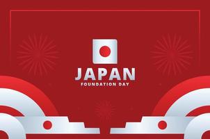 Japan Foundation Day Design vector