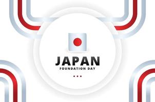 diseño del día de la fundación de japón vector