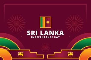 diseño del día de la independencia de sri lanka vector