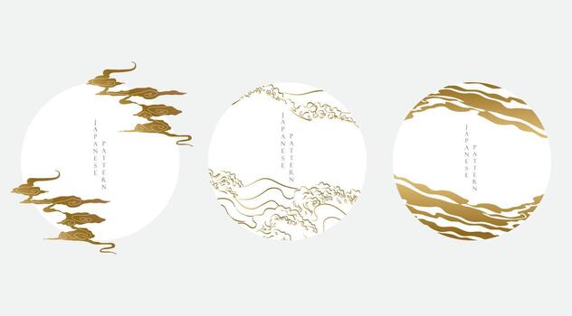 Set of Abstract architecture background with geometric art pattern. Modern building banner design vector. vector