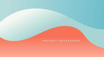 Simple gradient soft orange and blue background vector