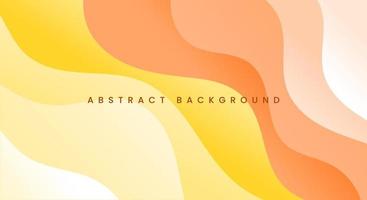 Abstract wavy gradient orange and yellow background vector