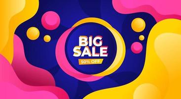 Discount big sale colorful banner background vector