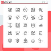 Line Pack of 25 Universal Symbols of zoom find discount love bed dating Editable Vector Design Elements