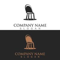 Chair furniture logo image creative design modern vector