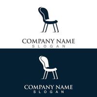 Chair furniture logo image creative design modern vector