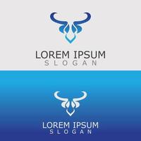 Horns Animal bull logo vector icon template