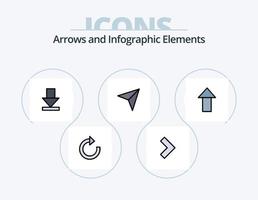 Arrow Line Filled Icon Pack 5 Icon Design. . rewind. right. reverse. arrow vector