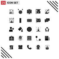 25 iconos creativos signos y símbolos modernos de ingresos de la comunidad ingresos del servidor elementos de diseño vectorial editables vector
