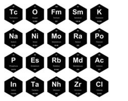 20 Preiodic table of the elements Icon Pack Design vector