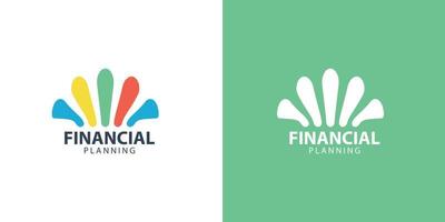 financial consulting company minimalist abstract logo vector