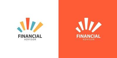 financial consulting company minimalist abstract logo vector