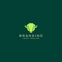 Cow head Logo Design Template vector