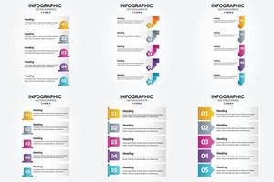 ilustración vectorial infografía conjunto de diseño plano para folleto publicitario y revista vector