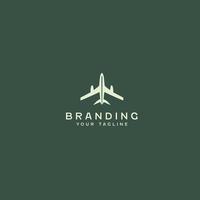 Minimal Aeroplane Logo Design Template vector