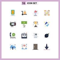 16 Creative Icons Modern Signs and Symbols of payments network cart currency sweets Editable Pack of Creative Vector Design Elements