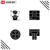 Pack of Modern Solid Glyphs Signs and Symbols for Web Print Media such as flower wind accessories wallet sport Editable Vector Design Elements