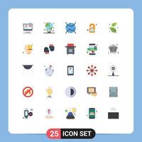 Flat Color Pack of 25 Universal Symbols of knob door global busy iot Editable Vector Design Elements