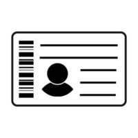 identity card icon vector