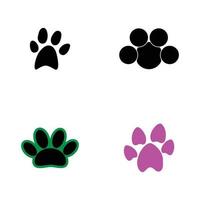 dog footprint logo vektor vector