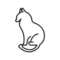 ilustración de icono de gato. icono relacionado con animales de granja. estilo de icono de línea. diseño vectorial simple editable vector