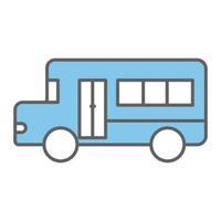 school bus icon illustration. suitable for transportation icon. icon related to education. Two tone icon style. Simple vector design editable