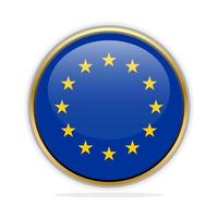 Button Flag Design Template European Union vector