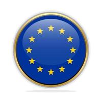 Button Flag Design Template European Union vector