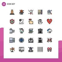 25 Creative Icons Modern Signs and Symbols of scan drawer necklets wardrobe furniture Editable Vector Design Elements