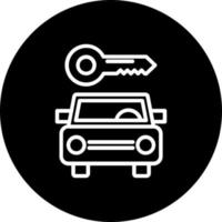 icono de vector de alquiler de coches