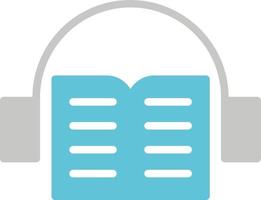 icono de vector de libro de audio