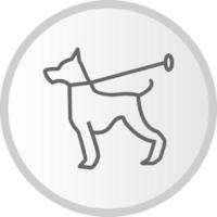 icono de vector de perro caminando