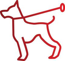 Dog Walking Vector Icon