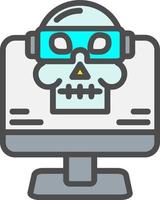 icono de vector de calavera