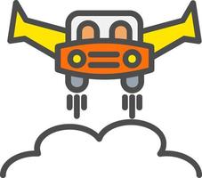 Flying Car Vector Icon