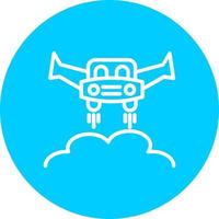 Flying Car Vector Icon