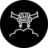 Flying Car Vector Icon