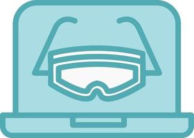 icono de vector de gafas ar