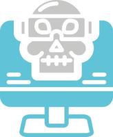 icono de vector de calavera