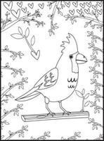 Birds Coloring Pages for Kids vector