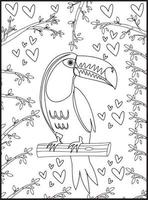 Birds Coloring Pages for Kids vector