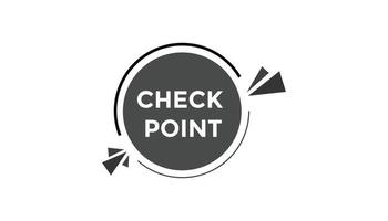 Check point button web banner templates. Vector Illustration