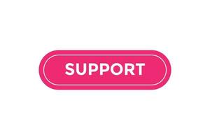 Support button web banner templates. Vector Illustration