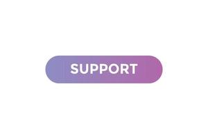 Support button web banner templates. Vector Illustration