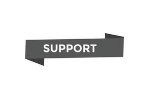 plantillas de banner web de botón de soporte. ilustración vectorial vector
